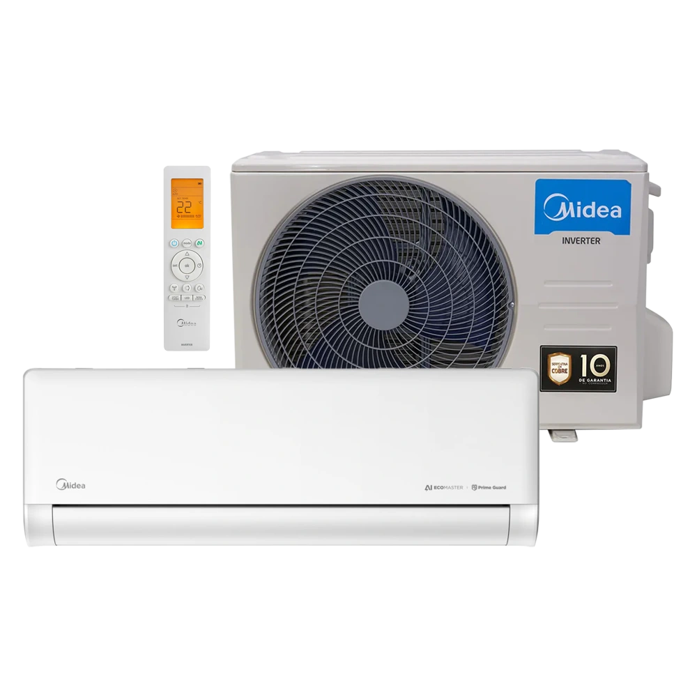 Ar Condicionado Split Hi Wall Inverter Midea AI EcoMaster Connect 9000 Btus Frio 220v R-32